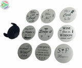 Wine Coasters Laser Etched In Stainless Steel Coaster Engraved Set Of 9 And Base