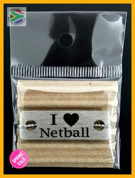 I Love Netball Individual Shoelace Tag Shoe Lace Tags