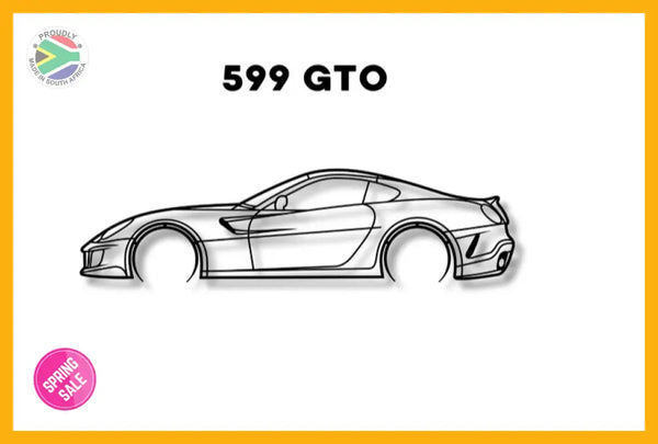 599 Gto Ferrari Detailed Silhouette Metal Wall Art