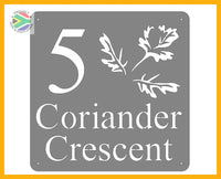Coriander Leaf House Sign Wall Art