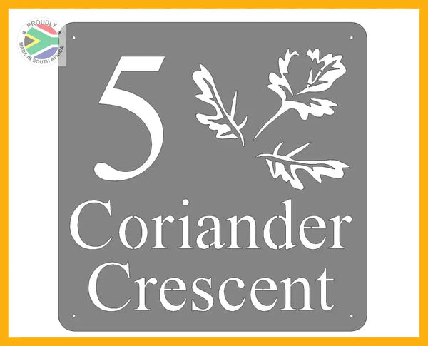 Coriander Leaf House Sign Wall Art
