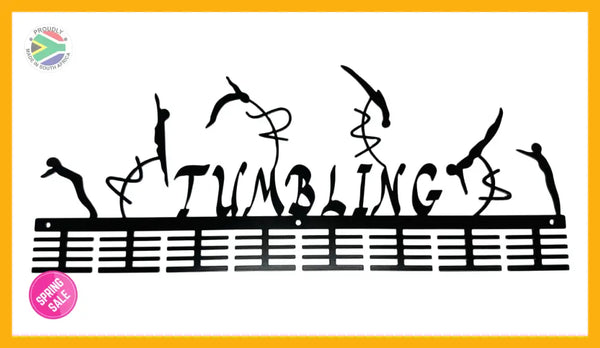 Gymnastics Tumbling 64 Tier Medal Hanger Black Sports Medal Hangers