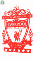 Liverpool 6 Star Champions League Crest Mounted Wall Art Design