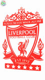 Liverpool 6 Star Champions League Crest Mounted Wall Art Design