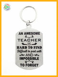 An Awesome Teacher Is Hard To Find Single Sided Laser Engraved Key Ring-Bag Tag Key Rings