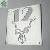 Kudu House Number Sign Wall Art