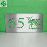 Cow Design House Sign