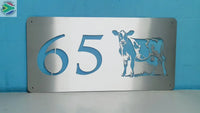 Cow Design House Sign