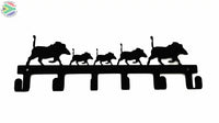 Warthog Family 6 Hook Key Hook Ferro Grain Black Home Décor