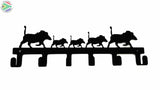 Warthog Family 6 Hook Key Hook Ferro Grain Black Home Décor