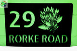 Protea Flower House Sign Wall Art