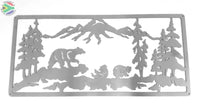 Bear Family In The Mountains Mounted Wall Art
