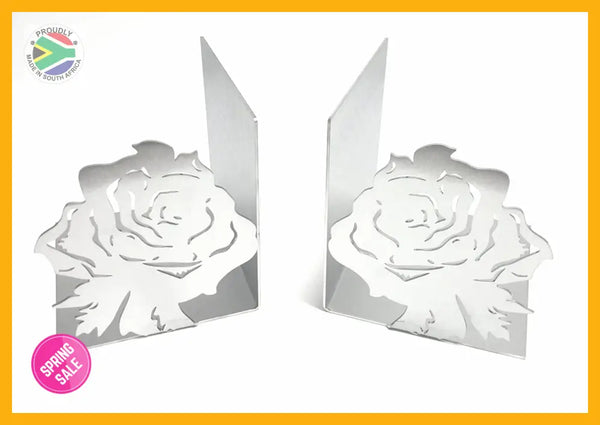 Rose Flower Book Ends Home Décor