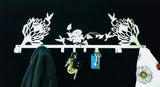 Protea Flower & Hummingbird Design Coat Key Hook Cap Hooks