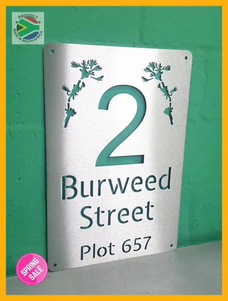 Burweed Design House Sign Wall Art