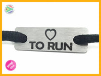 Love To Run Individual Shoelace Tag Shoe Lace Tags