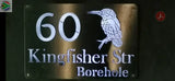 King Fisher Bird House Sign Wall Art
