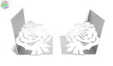 Rose Flower Book Ends Home Décor
