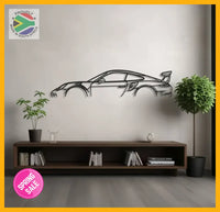 Porsche 911 Gt3 Rs Model 991 Detailed Silhouette Metal Wall Art