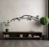 Porsche 911 Gt3 Rs Model 991 Detailed Silhouette Metal Wall Art