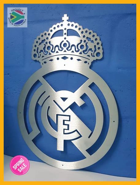 Real Madrid Football Club Crest Mounted Wall Art Design