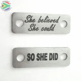 She Believed She Could Shoelace Tag Set Shoe Lace Tags