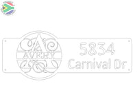 Alpahabet Monogram & Address Design House Sign Wall Art