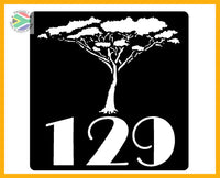 Acascia Tree House Number Sign Wall Art