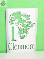 Africa Outline Animals Design House Sign Wall Art