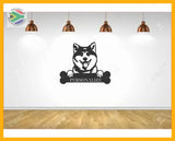 Akita Inu Wall Art With Personalized Text Dog Kennel & Run Accessories