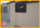 All Blacks Fern House Number Sign Wall Art