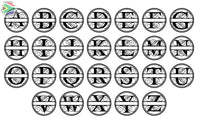 Personalised Split Alphabet Wall & Porch Monograms Art