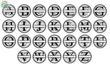 Personalised Split Alphabet Wall & Porch Monograms Art
