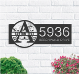 Alpahabet Monogram & Address Design House Sign Wall Art