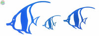 Angel Fish Mounted Wall Art Small / Aluminium Powder Coated Blue