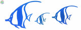 Angel Fish Mounted Wall Art Small / Aluminium Powder Coated Blue