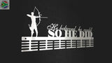 Archery He Believed He Could 48 Tier Medal Hanger Stainless Steel Brush Finish Sports Medal Hangers