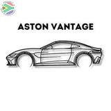 Aston Martin Vantage Detailed Silhouette Metal Wall Art