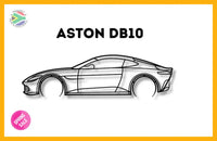 Aston Martin Db10 Detailed Silhouette Metal Wall Art