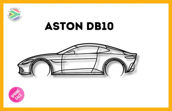 Aston Martin Db10 Detailed Silhouette Metal Wall Art