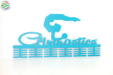 Gymnastics Ball 48 Tier Medal Hanger Blue Turquoise Sports Medal Hangers