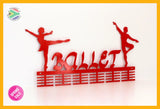 Ballerino & Ballerina Combo 48 Tier Medal Hanger Red Sports Medal Hangers