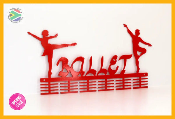 Ballerino & Ballerina Combo 48 Tier Medal Hanger Red Sports Medal Hangers