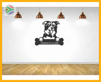 Border Collie Wall Art With Personalized Text Dog Kennel & Run Accessories