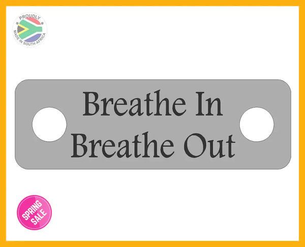 Breathe In Breathe Out Individual Shoelace Tag Shoe Lace Tags