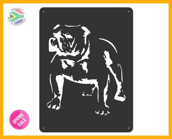 Bulldog Laser Cut Wall Art Black Wall