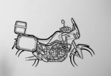Honda CRF1000L Motorcycle Detailed Silhouette Metal Wall Art Wall Art