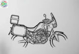 Honda CRF1000L Motorcycle Detailed Silhouette Metal Wall Art Wall Art