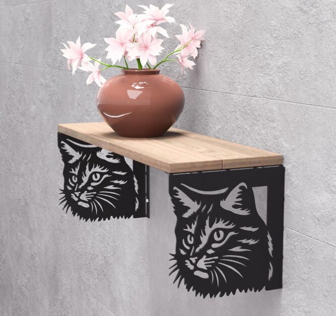 Cat Design Shelf Bracket Set Design – DC Designers - Home Décor Specialists