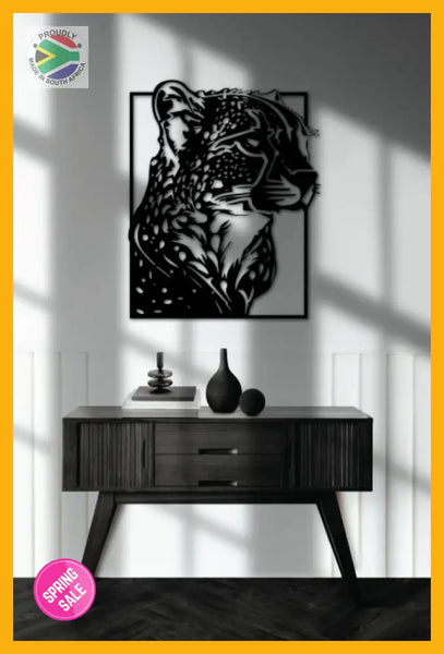 Cheetah Design Steel Wall Art